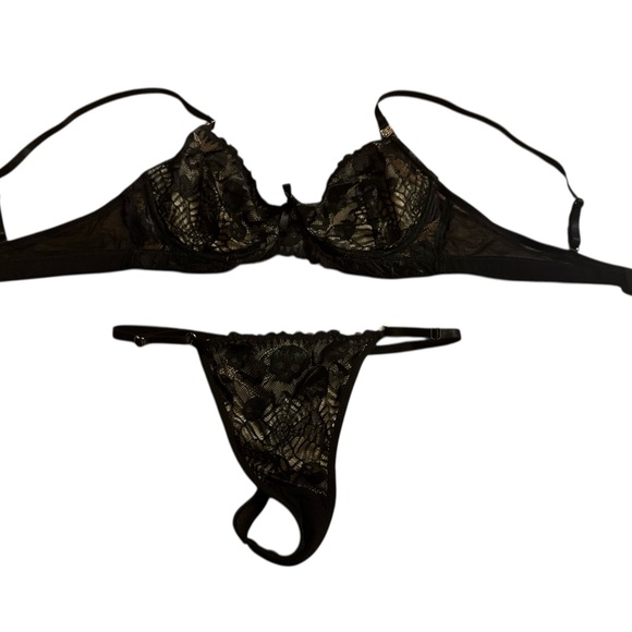 Other - New Black Gothic Skull Bra and Underwear Novelty Set size Large